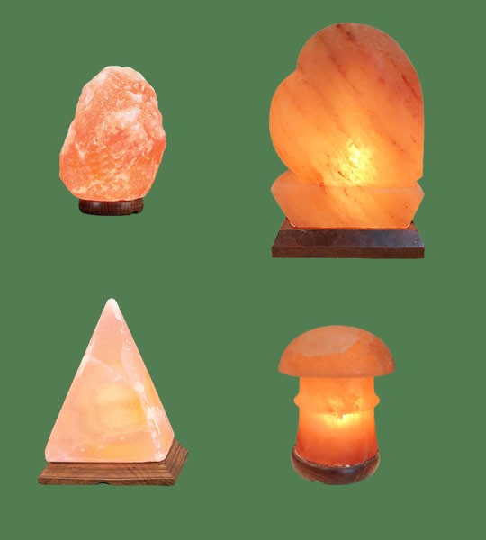 Himalayan Salt Lamps 1 Micro + 1 Heart + 1 Pyramid + 1 Pagoda